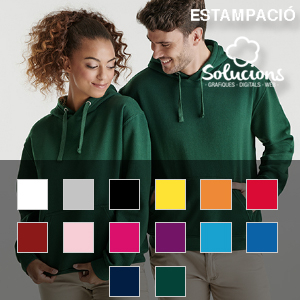 dessuadora capucha unisex per estampar