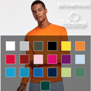 dessuadora unisex classica per estampar