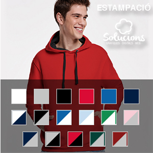 dessuadora capucha bicolor personalitzada