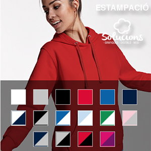 dessuadora bicolor dona per estampar