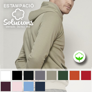 dessuadora unisex coto organic caputxa